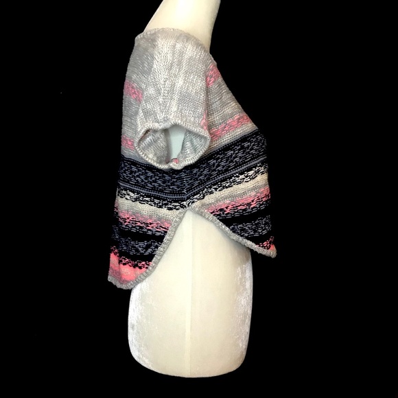 💎 Xhilaration boho multistripe short crop sweater - Picture 2 of 8